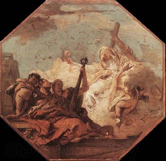 Giovanni Battista Tiepolo The Theological Virtues Norge oil painting art